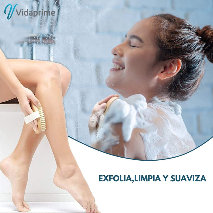 Cepillo Exfoliante Corporal Ducha SPA + 3 Cabezales Incluidos