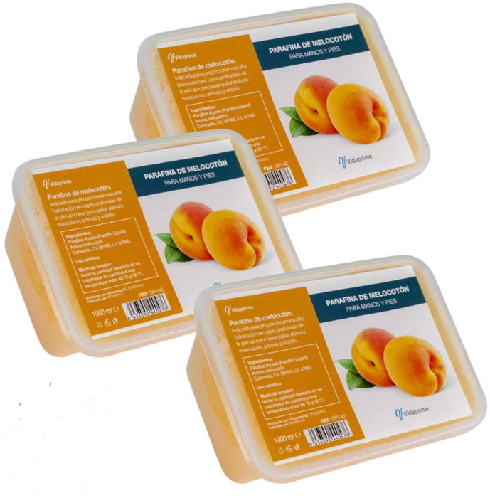 Pack Parafina de Rehabilitación Manos y Pies 3000ml | Melocotón
