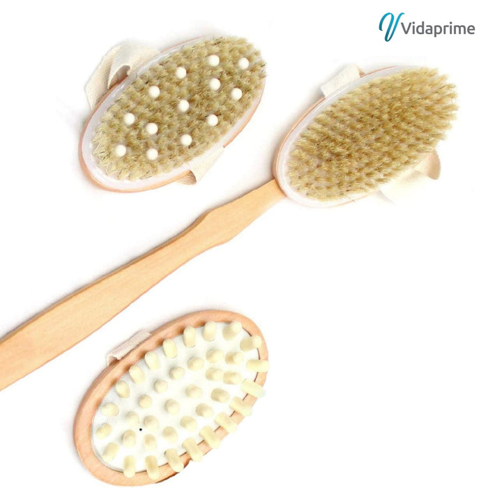 Cepillo Exfoliante Corporal Ducha SPA + 3 Cabezales Incluidos