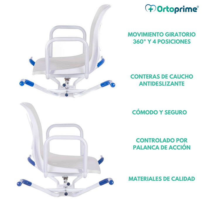 Silla de Bañera Giratoria 360º Confort
