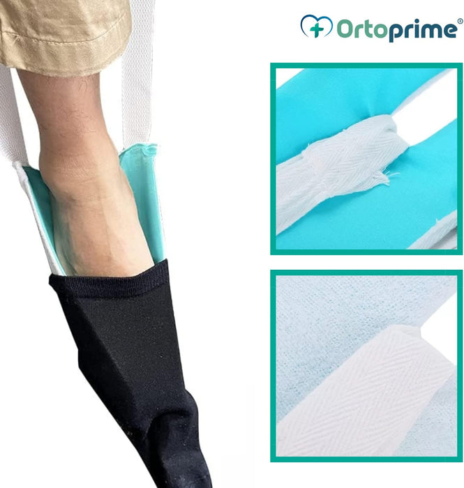 Calzador de Calcetines Flexible con Cintas de Sujeción