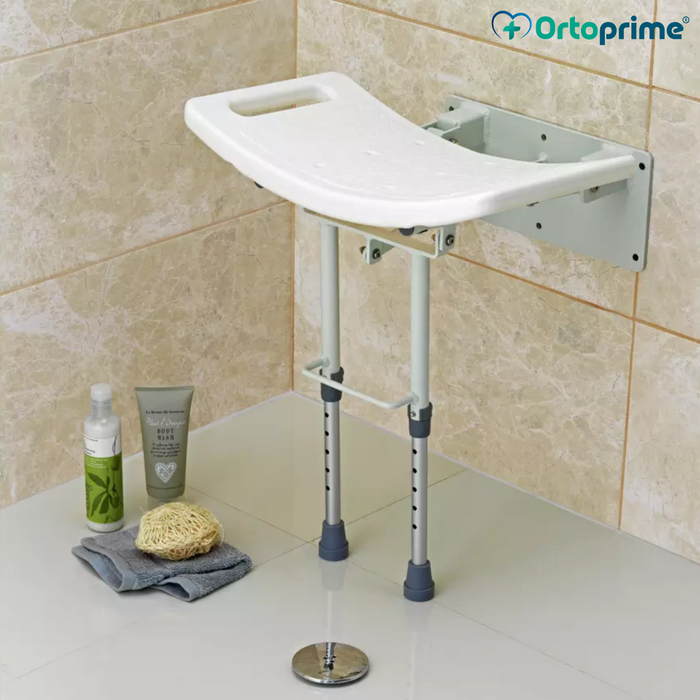 Asiento de Ducha Abatible con Patas Pared