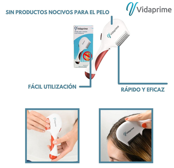 Peine Eléctrico Anti Piojos y Liendres Profesional