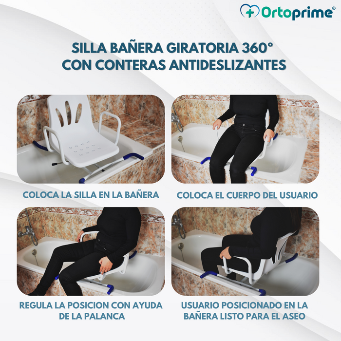 Silla de Bañera Giratoria 360º Confort