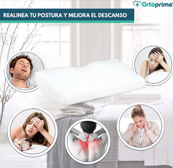 Almohada Cervical Ergonómica Viscoelástica  | Descanso Reparador