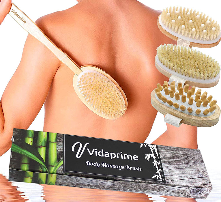 Cepillo Exfoliante Corporal Ducha SPA + 3 Cabezales Incluidos