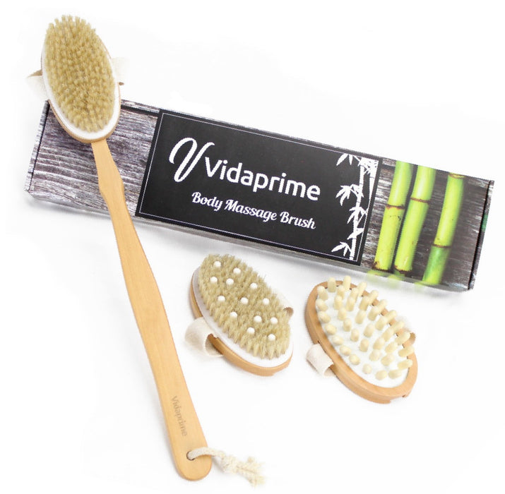 Cepillo Exfoliante Corporal Ducha SPA + 3 Cabezales Incluidos