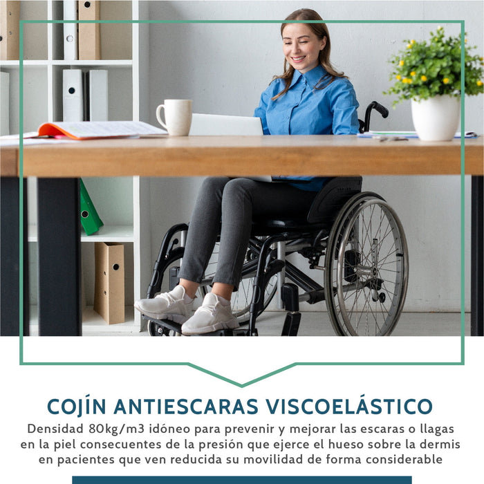 Cojín Antiescaras para Silla de Ruedas Viscoelástico 80kg/m3