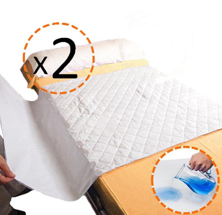 PACK 2 Empapadores Absorbentes Eco Lavables Cama 90cm 3,15 Litros/m2