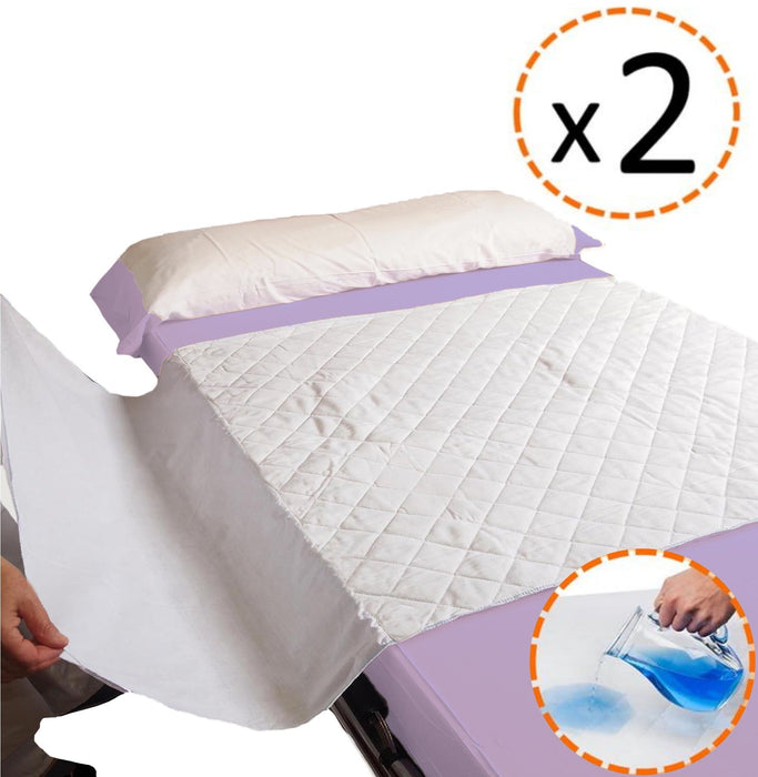 PACK 2 Empapadores Absorbentes Eco Lavables Cama 135cm 3,15 Litros/m2