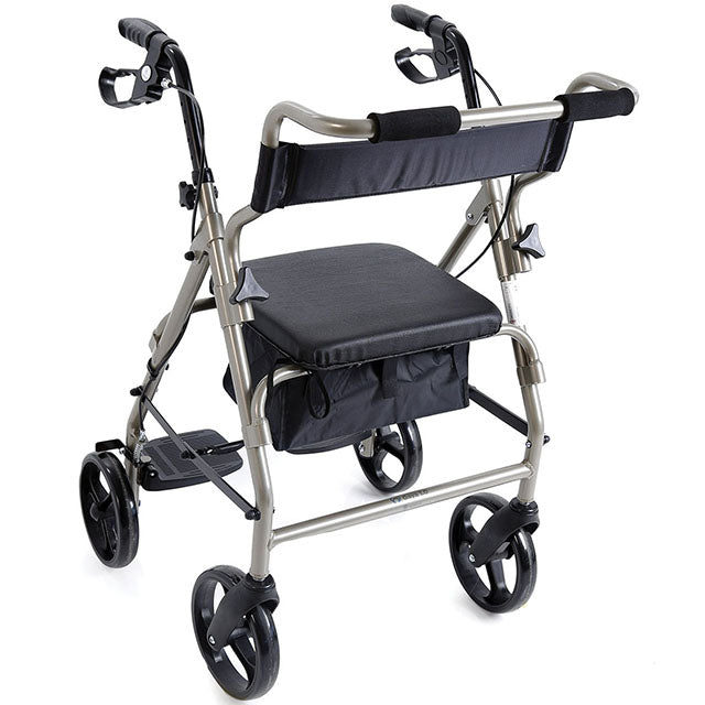 Andador Rollator de Aluminio de Doble Función con Asiento