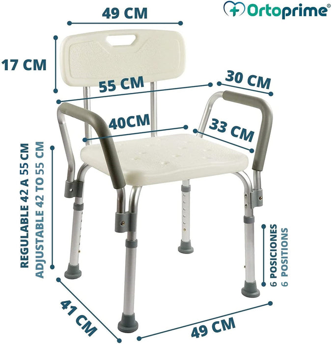 Silla de Ducha con Reposabrazos Confort