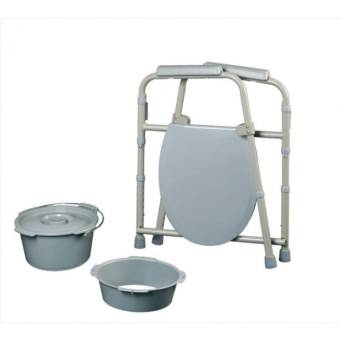 Silla WC con Tapa y Reposabrazos