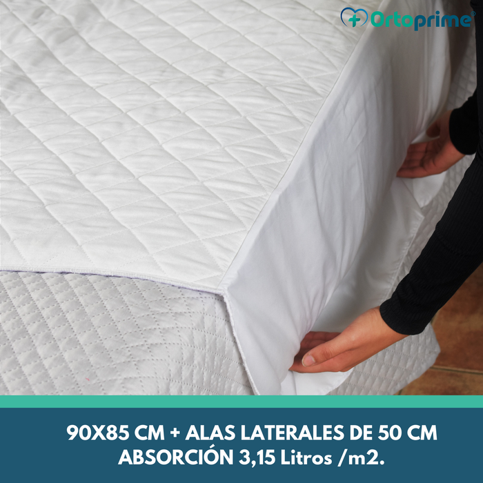 PACK 2 Empapadores Absorbentes Eco Lavables Cama 90cm 3,15 Litros/m2